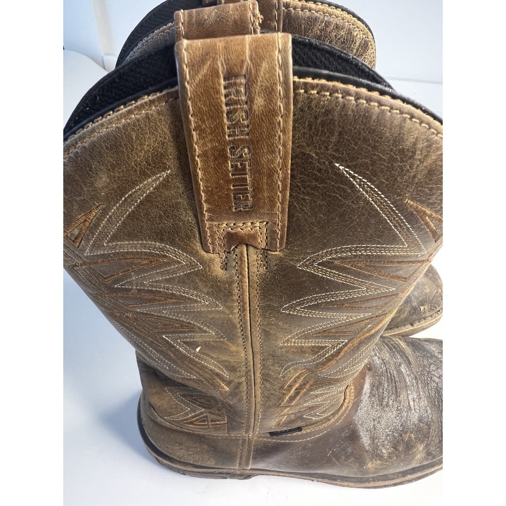 Irish‎ Setter Marshall Brown Leather Work Boots Men 9.5 Steel Toe 83923 Outdoor - Picture 9 of 14